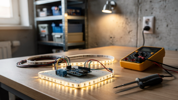 DIY-таймер освещения на ESP32: проект для мастерской, полки или вывески