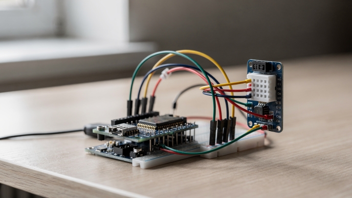 Подключение датчика температуры и влажности к ESP32: wiring и практические замечания